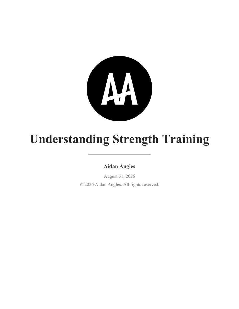 Cover of Understanding Strength Training